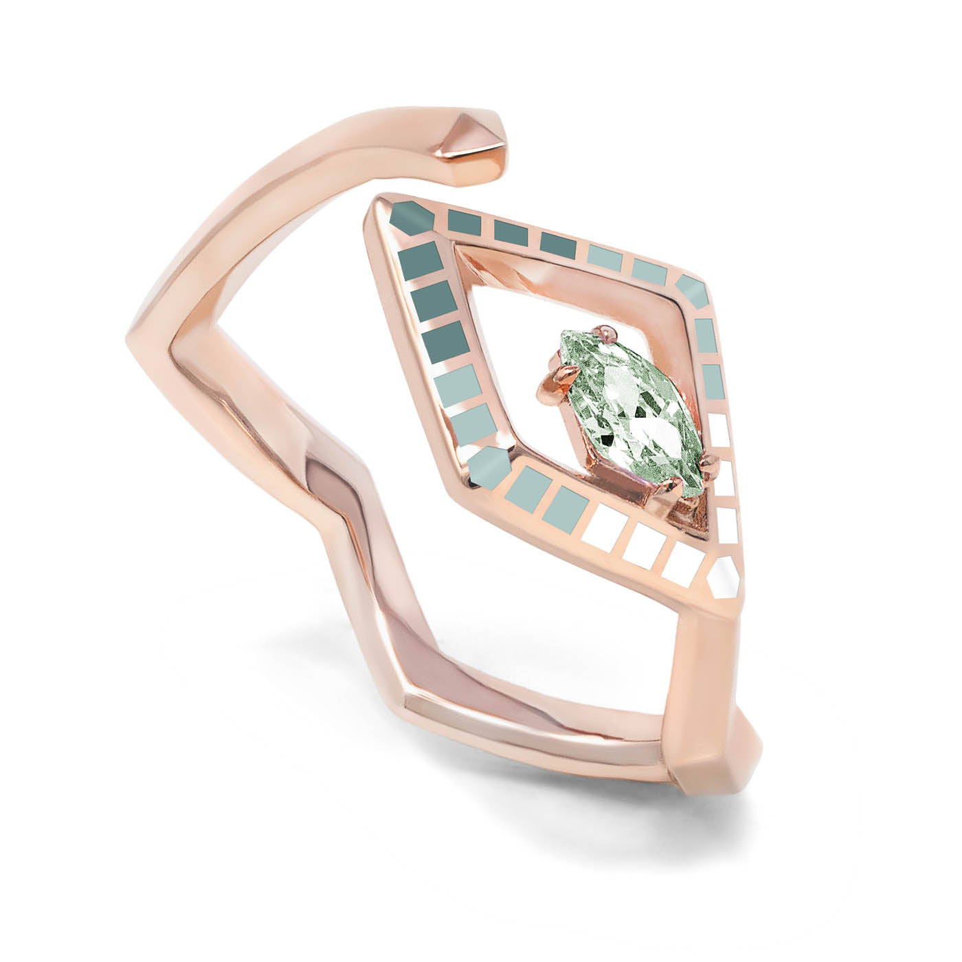 18ct Yellow Gold Vermeil Coba Ring with Topaz